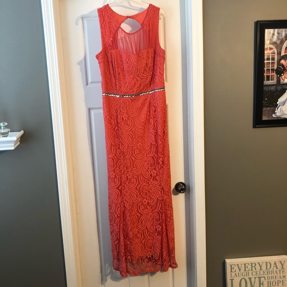 Enfocus Coral formal full length gown dress